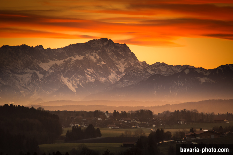 Zugspitze at Sunset